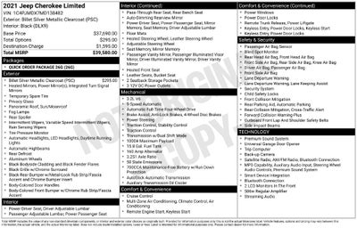 2021 Jeep Cherokee Limited