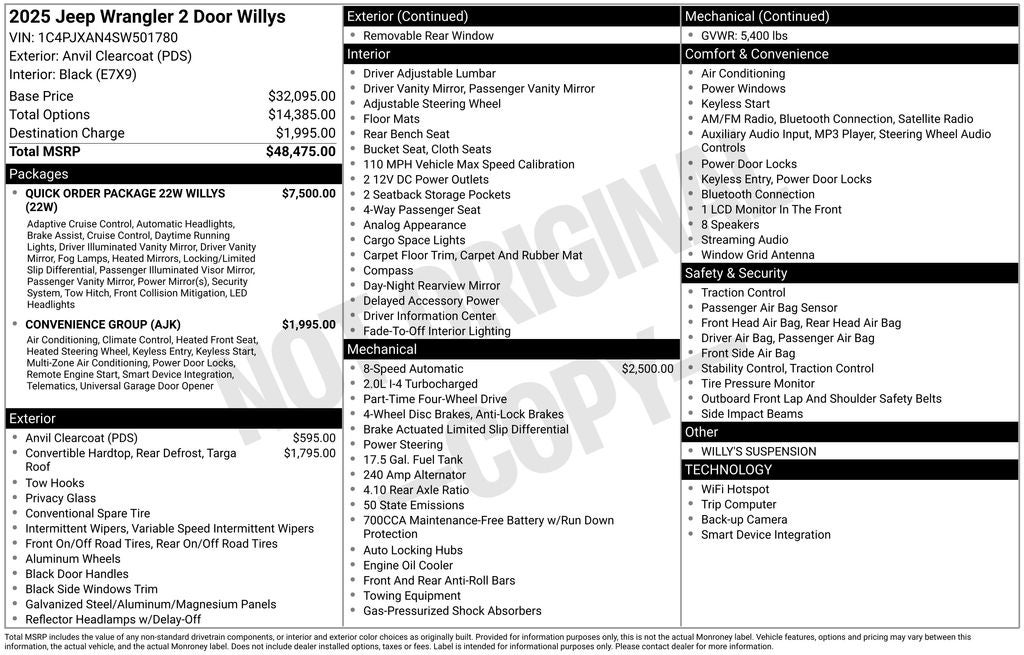 2025 Jeep Wrangler Willys