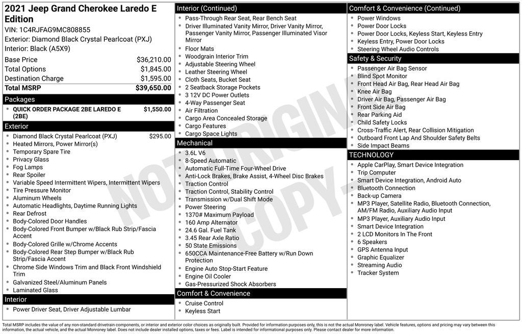 2021 Jeep Grand Cherokee Laredo E