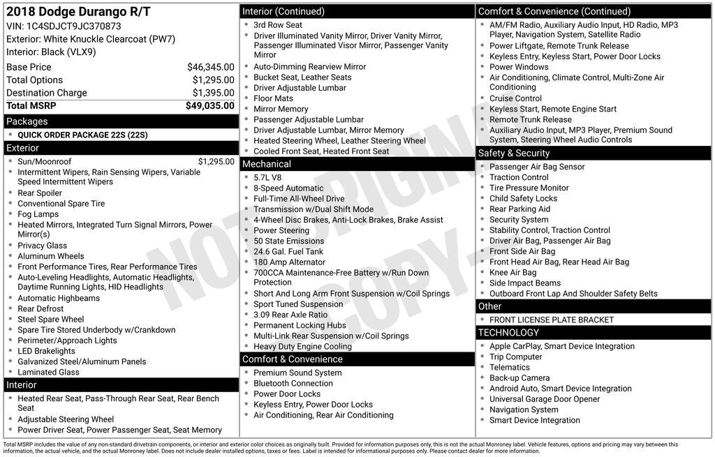 2018 Dodge Durango R/T