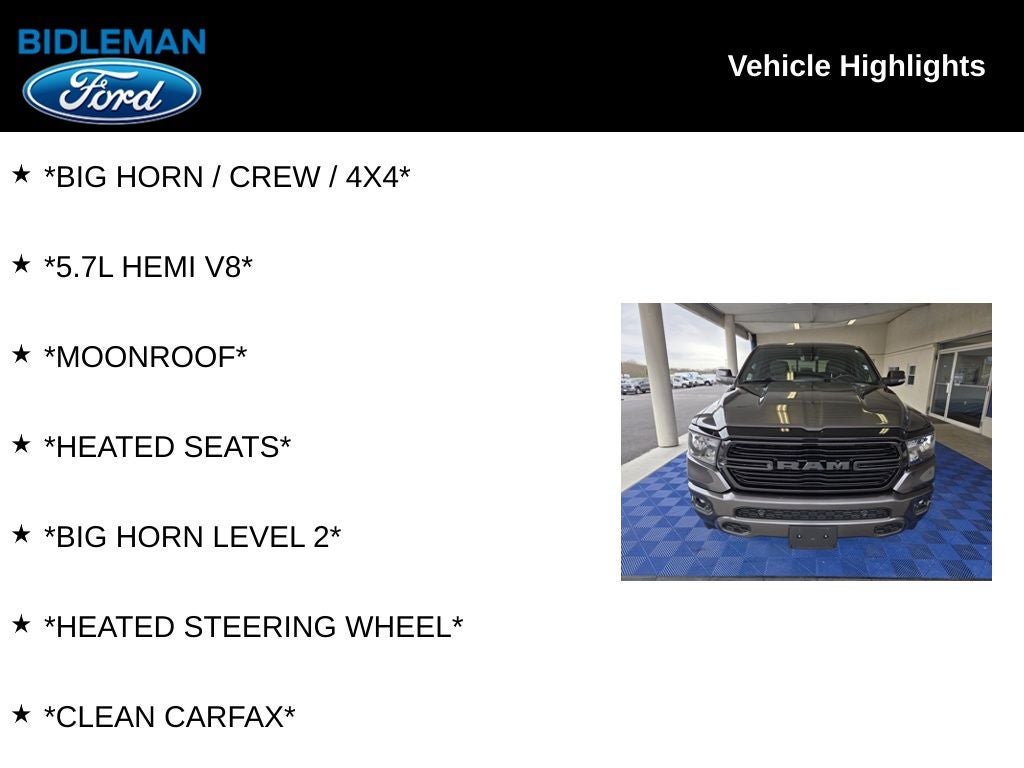 2020 RAM 1500 Big Horn/Lone Star Night Edition