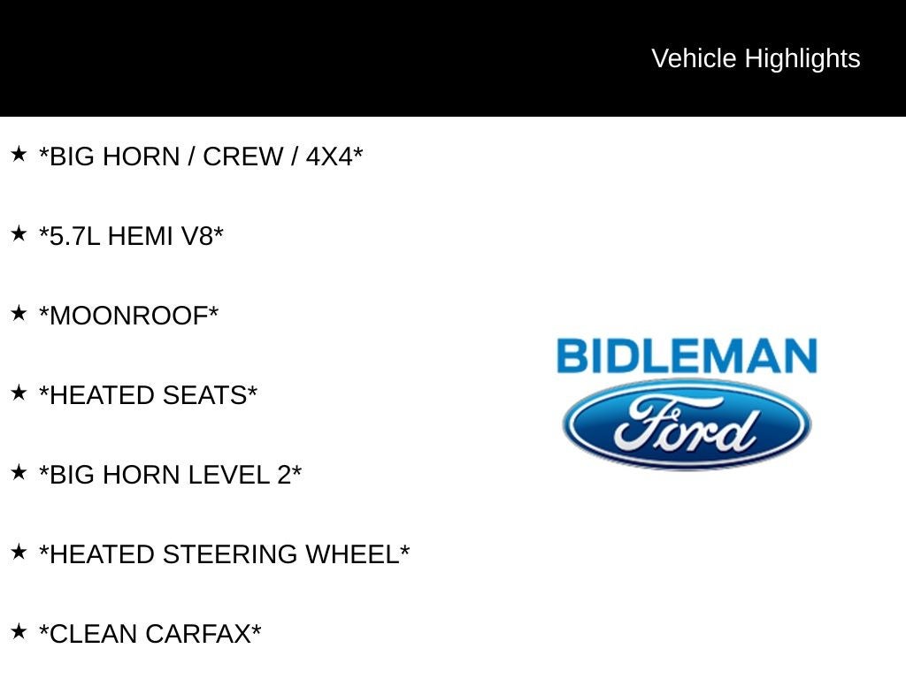2020 RAM 1500 Big Horn/Lone Star Night Edition