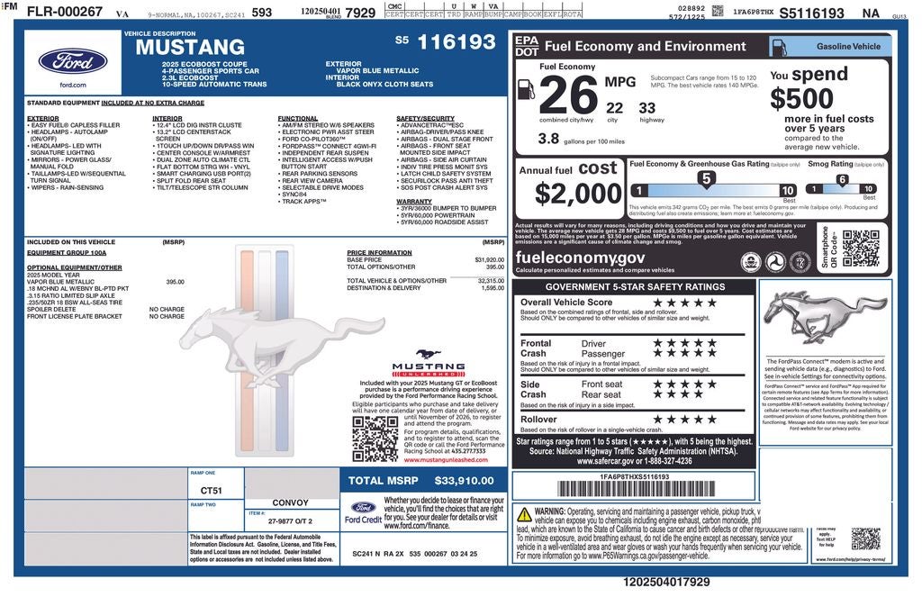 2025 Ford Mustang EcoBoost