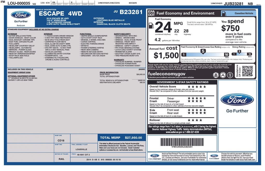 2018 Ford Escape SE
