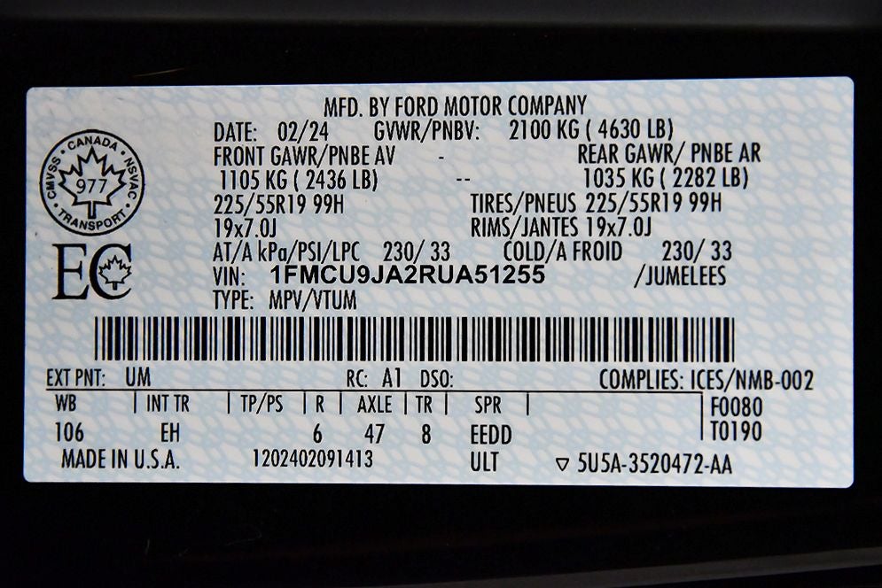 2024 Ford Escape Platinum