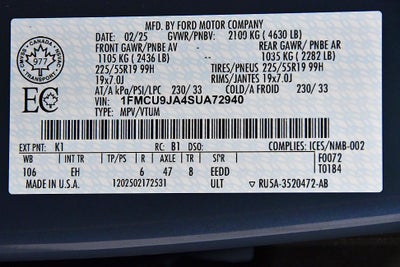 2025 Ford Escape Platinum