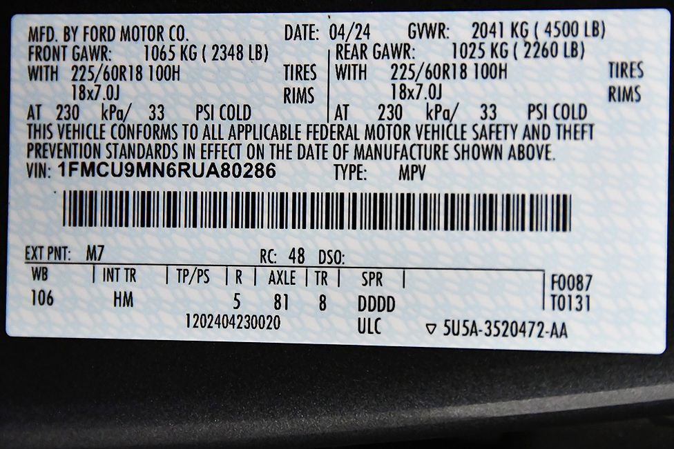 2024 Ford Escape ST-Line