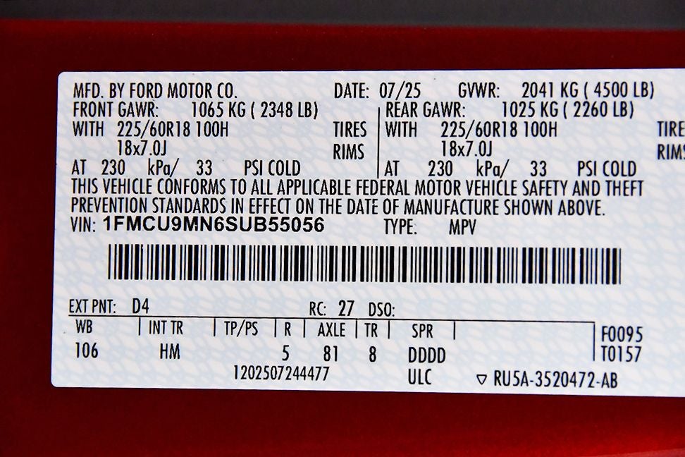 2025 Ford Escape ST-Line