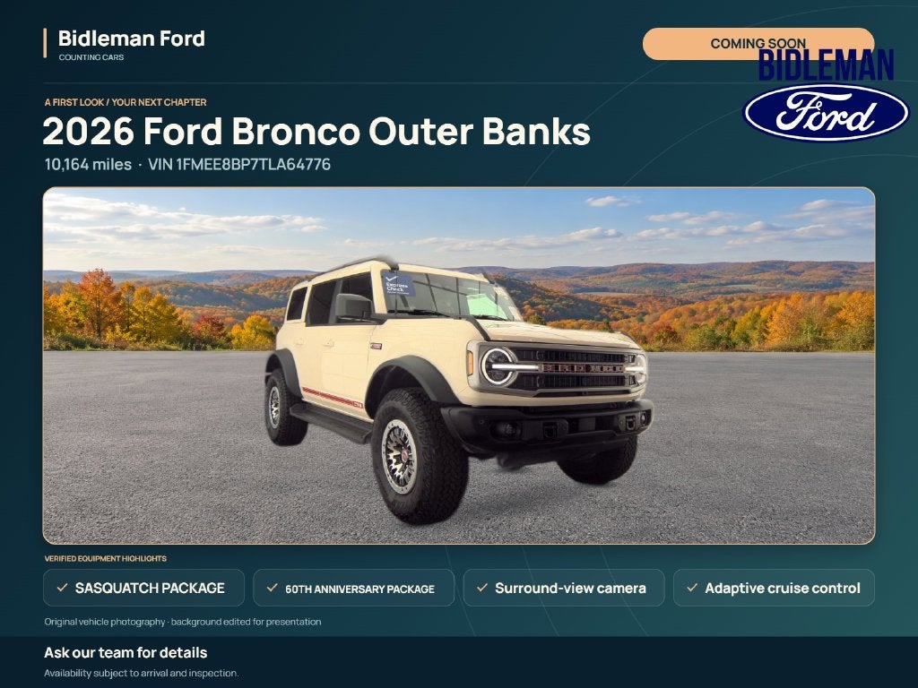 2026 Ford Bronco Outer Banks 60th Anniversary Edition