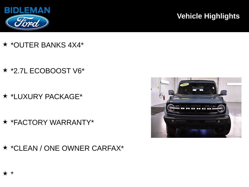 2025 Ford Bronco Outer Banks