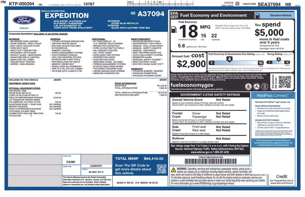 2025 Ford Expedition Platinum Stealth