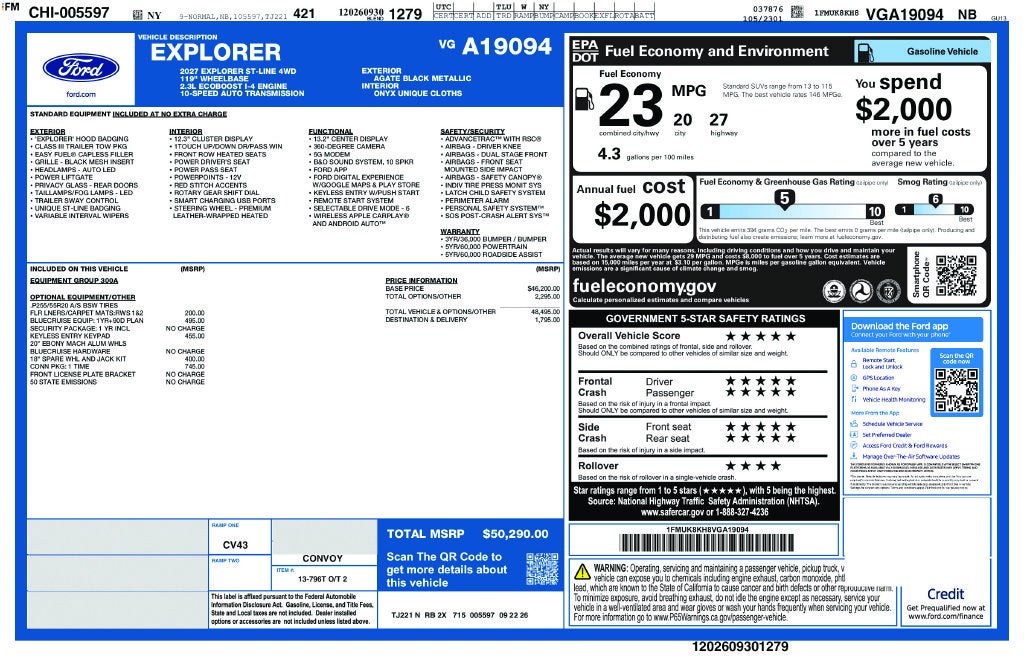 2027 Ford Explorer ST-Line