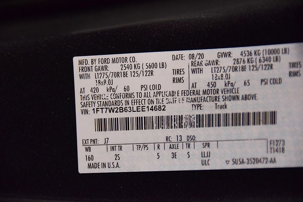 2020 Ford F-250SD XLT 6-3/4' Box