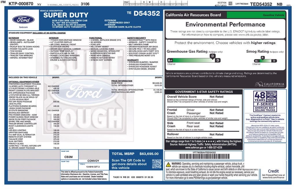 2026 Ford F-250SD XL STX 6-3/4' Box