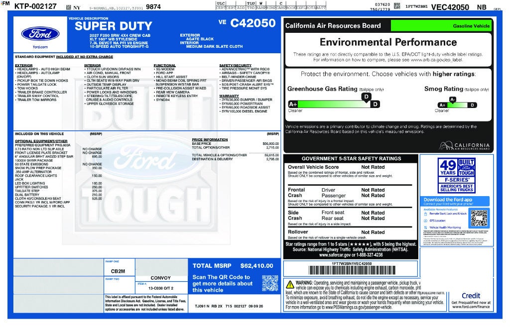 2027 Ford F-250SD XLT 6-3/4' Box