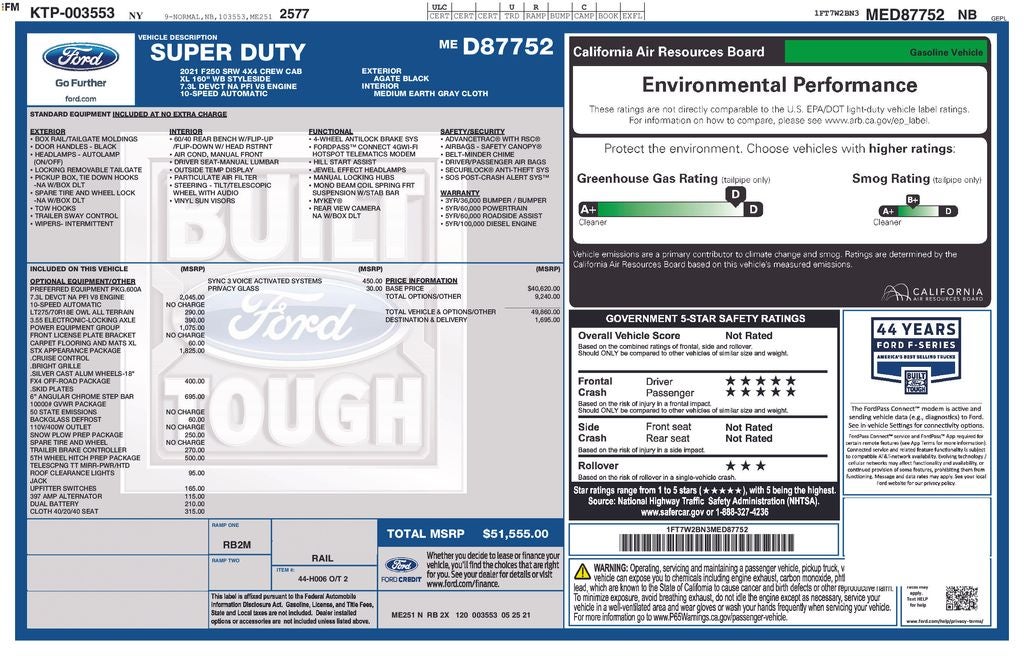 2021 Ford F-250SD XL STX 6-3/4' Box