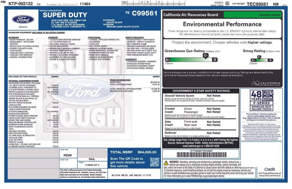 2026 Ford F-250SD XL STX 6-3/4' Box