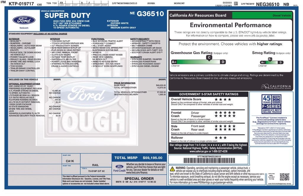 2022 Ford F-250SD XLT 6-3/4' Box