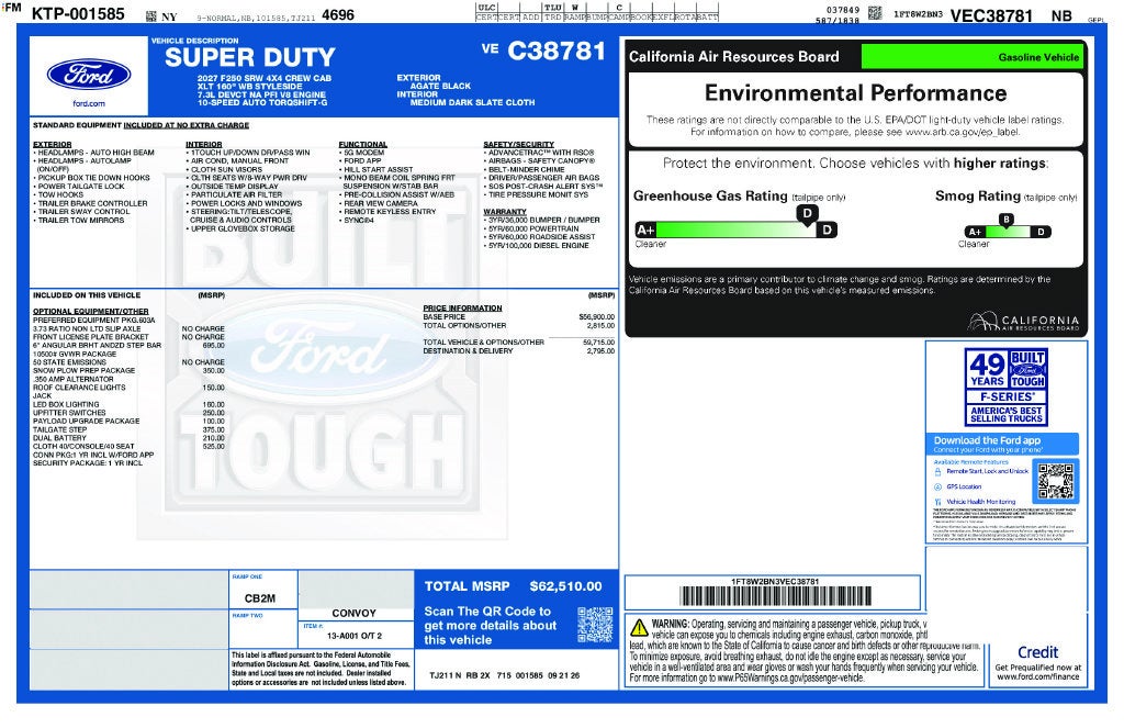2027 Ford F-250SD XLT 6-3/4' Box
