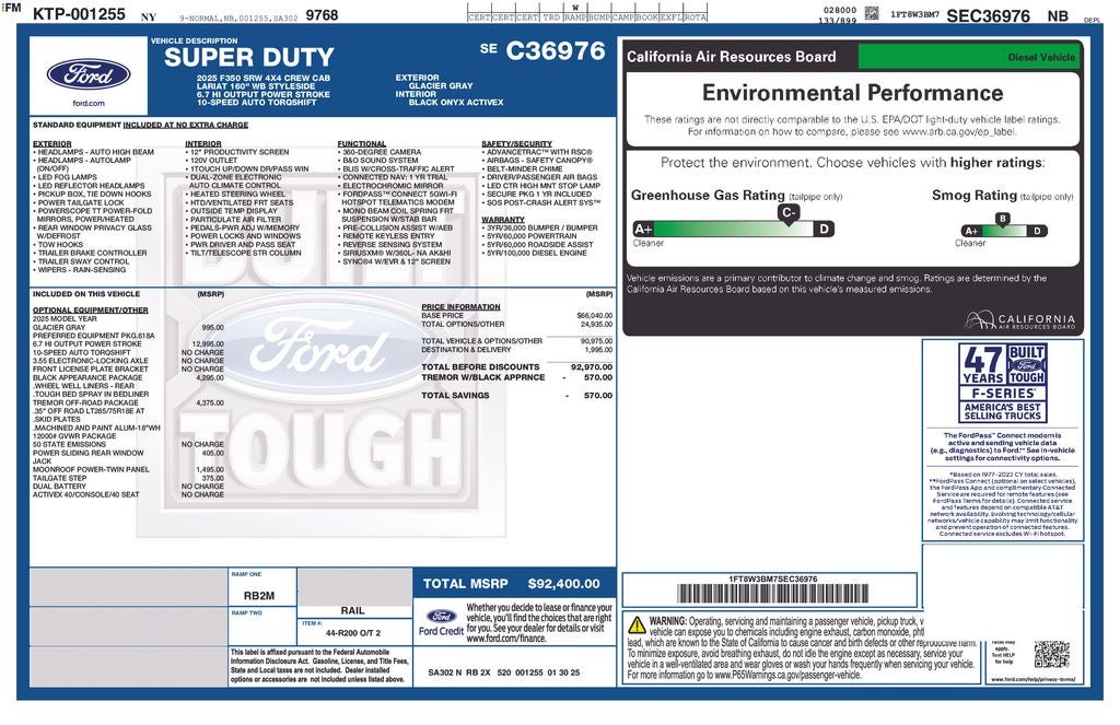 2025 Ford F-350SD Lariat 6-3/4' Box