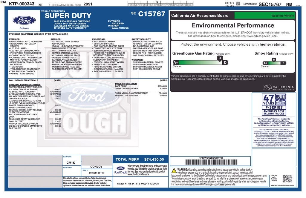 2025 Ford F-350SD Lariat 6-3/4' Box