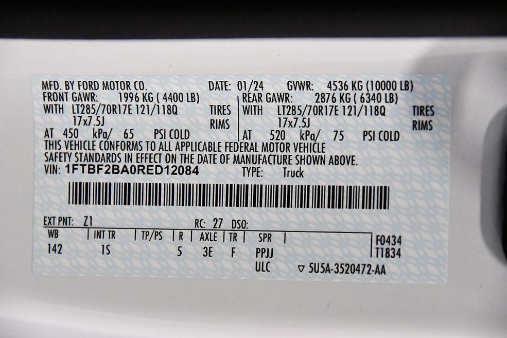 2024 Ford F-250SD XL 8' Box