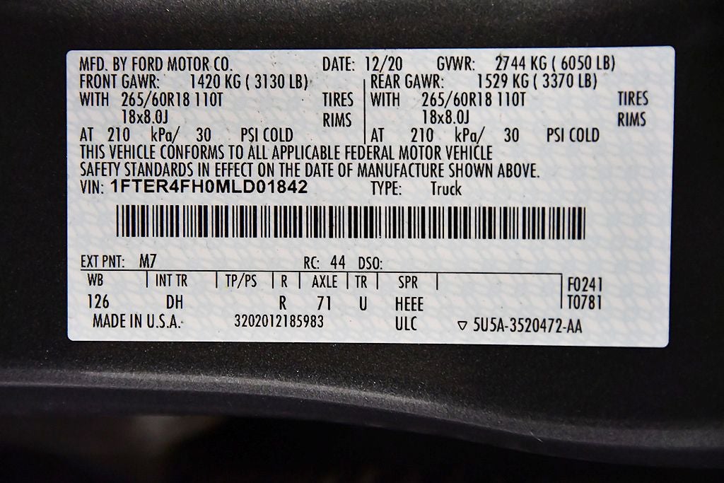 2021 Ford Ranger Lariat