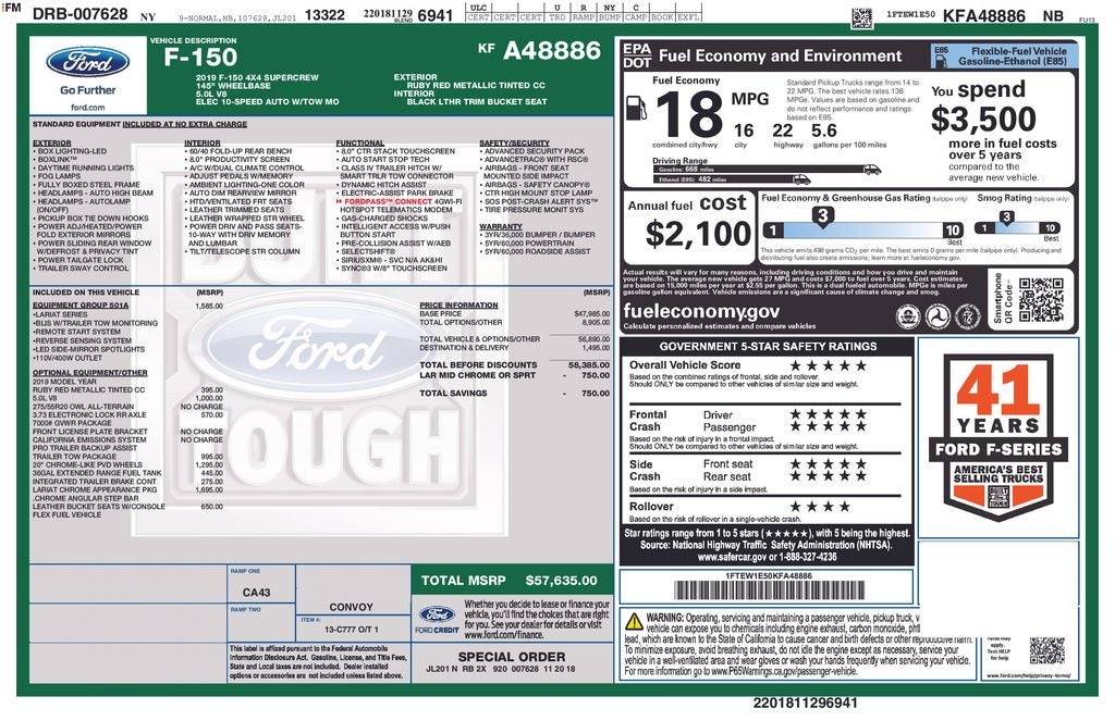 2019 Ford F-150 Lariat