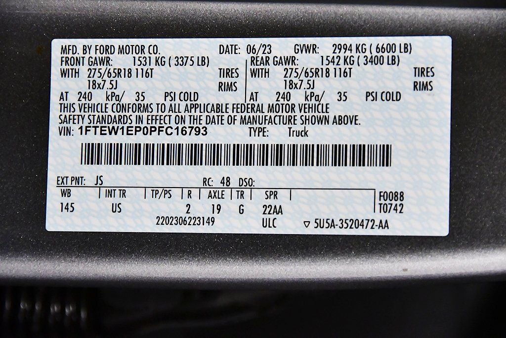 2023 Ford F-150 XLT 5-1/2' Box