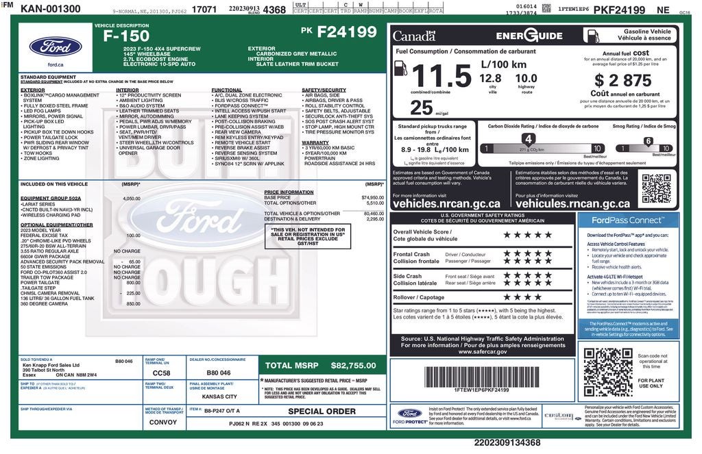 2023 Ford F-150 Lariat 5-1/2' Box