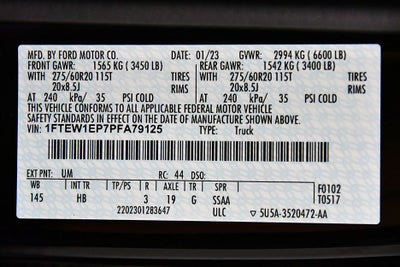 2023 Ford F-150 Lariat 5-1/2' Box