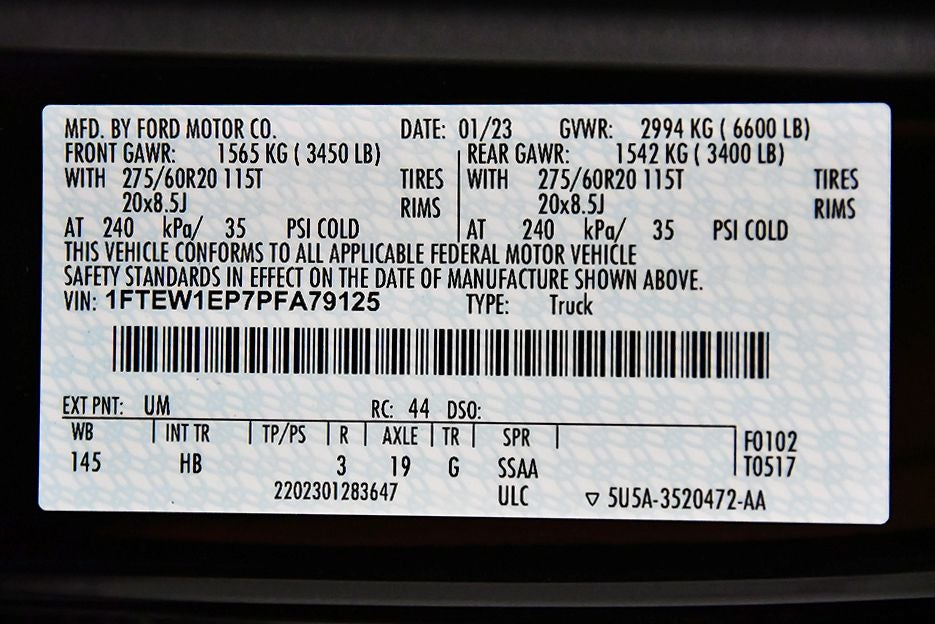 2023 Ford F-150 Lariat 5-1/2' Box
