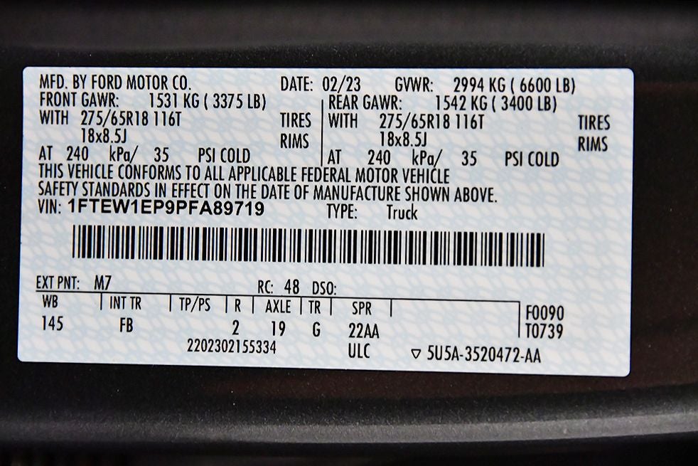 2023 Ford F-150 XLT Sport 5-1/2' Box