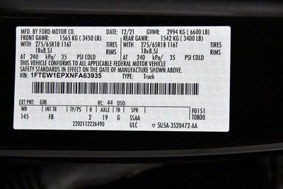 2022 Ford F-150 XLT Sport 5-1/2' Box