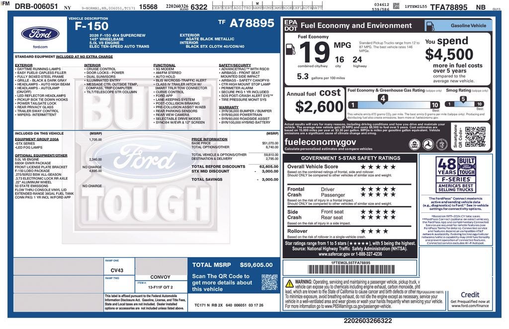 2026 Ford F-150 STX Lobo 5-1/2' Box