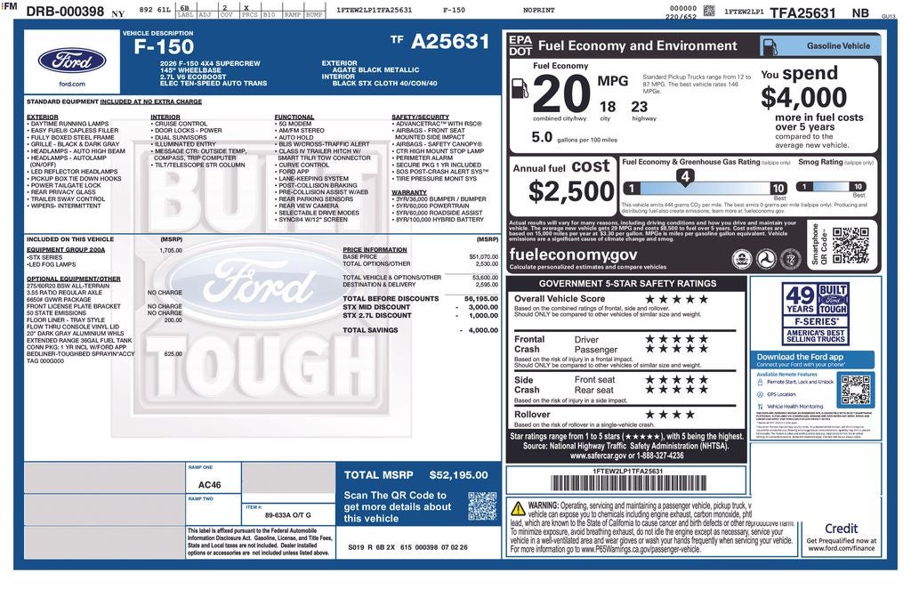 2026 Ford F-150 STX 5-1/2' Box