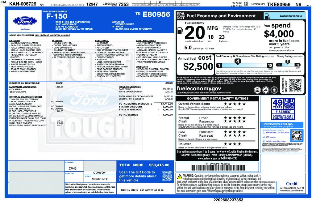 2026 Ford F-150 STX 5-1/2' Box