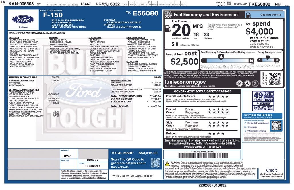 2026 Ford F-150 STX 5-1/2' Box
