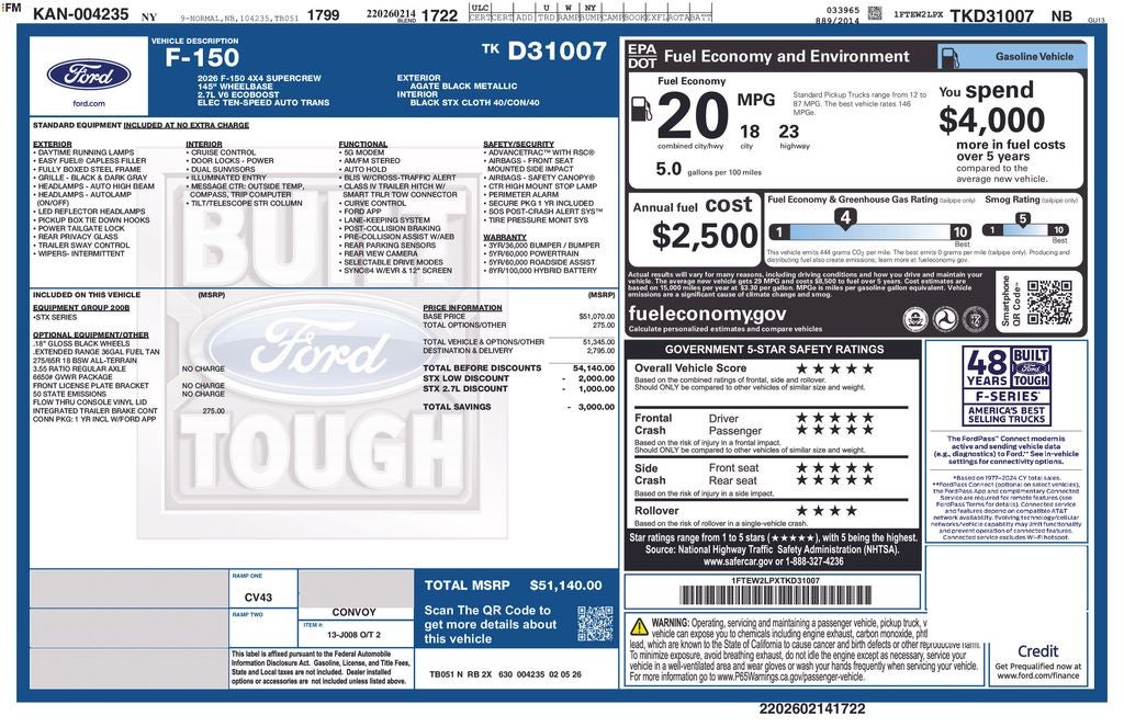 2026 Ford F-150 STX 5-1/2' Box