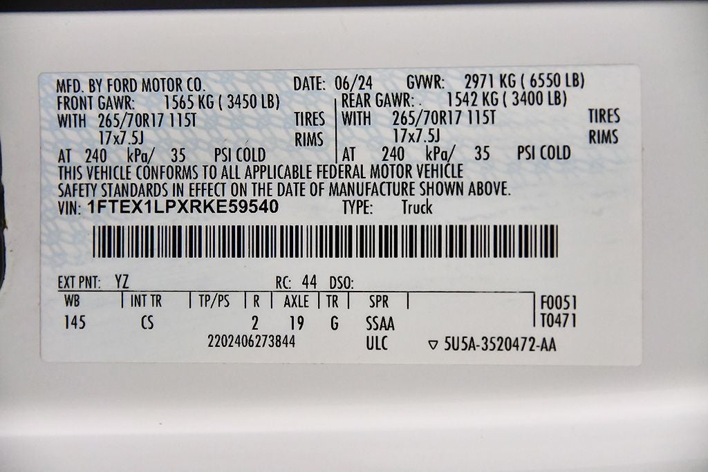 2024 Ford F-150 XL 6-1/2' Box