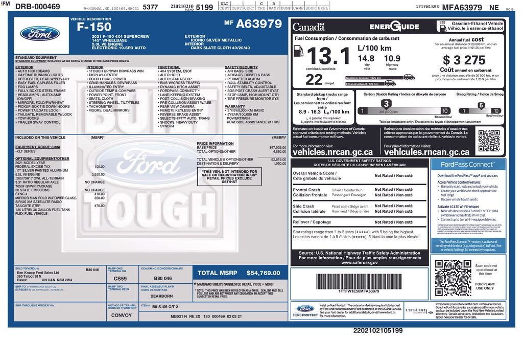 2021 Ford F-150 XLT 5-1/2' Box