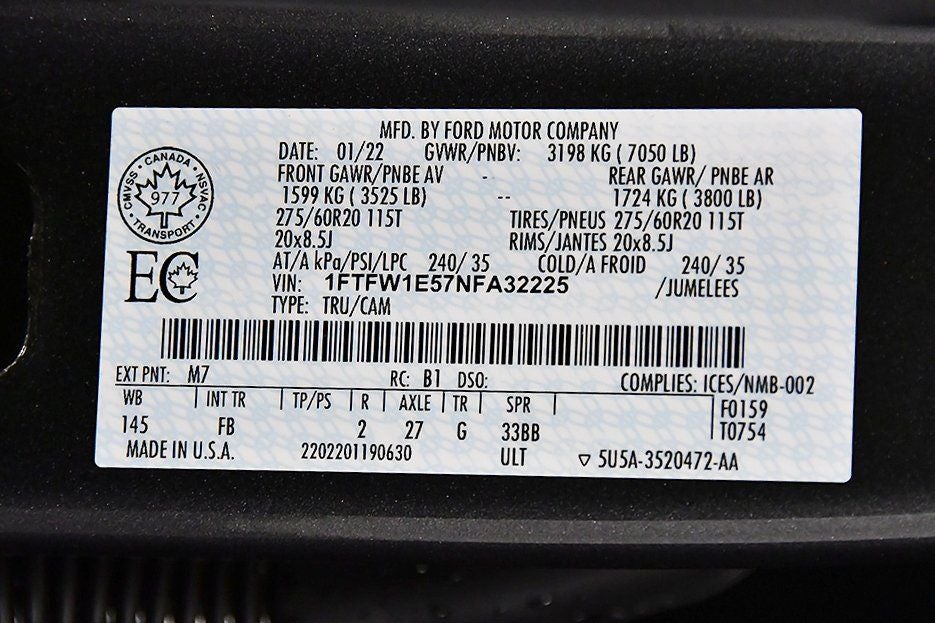 2022 Ford F-150 XLT Sport 5-1/2' Box