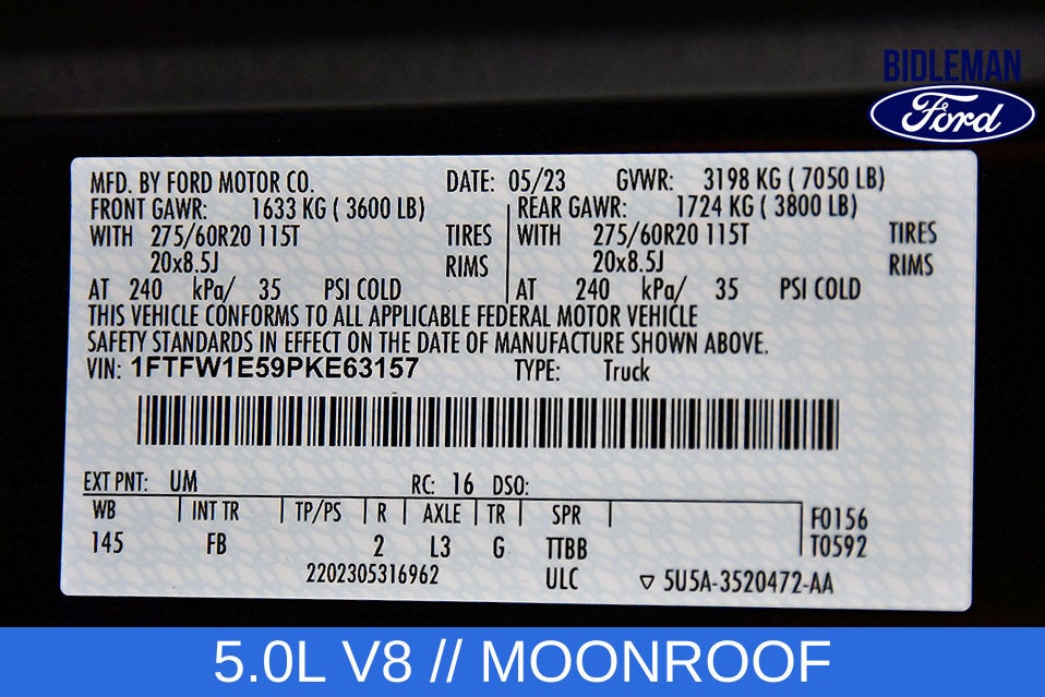2023 Ford F-150 XLT Sport 5-1/2' Box