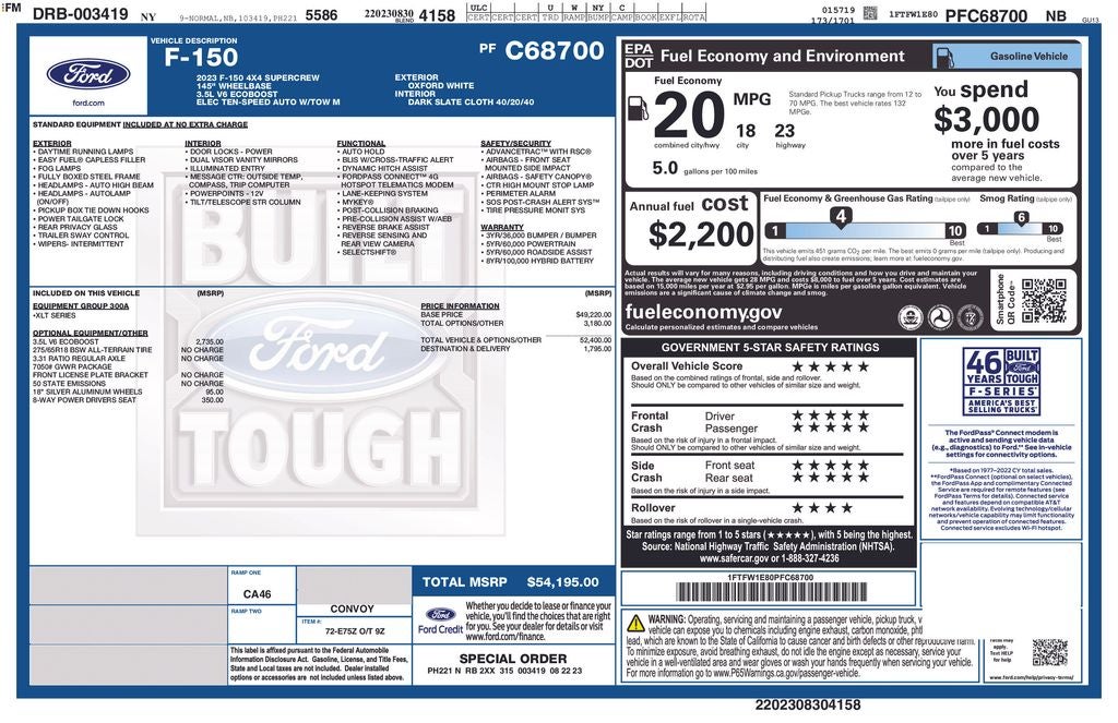 2023 Ford F-150 XLT 5-1/2' Box