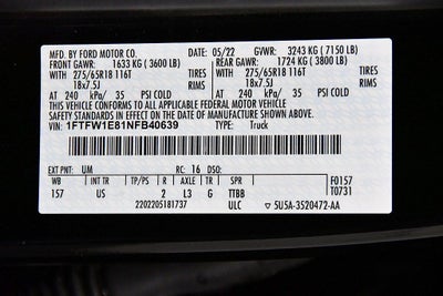 2022 Ford F-150 XLT 6-1/2' Box