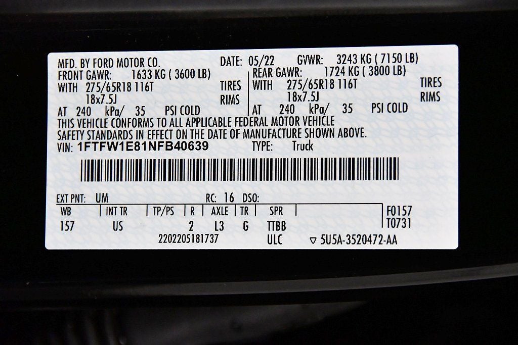 2022 Ford F-150 XLT 6-1/2' Box