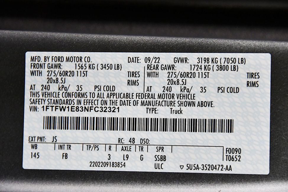 2022 Ford F-150 XLT Sport 5-1/2' Box