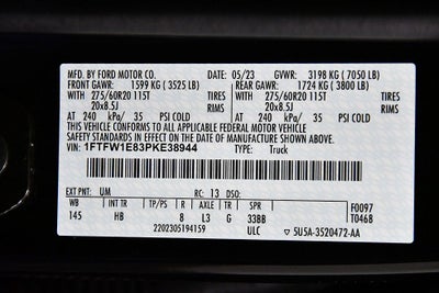 2023 Ford F-150 Lariat 5-1/2' Box