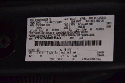 2022 Ford F-150 XLT Sport 5-1/2' Box