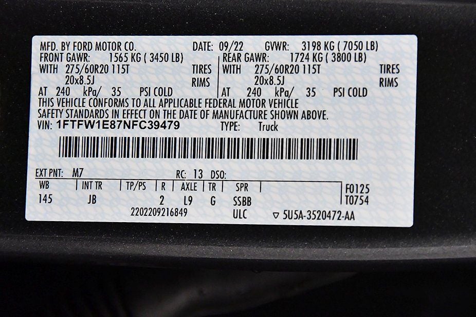 2022 Ford F-150 XL STX 5-1/2' Box